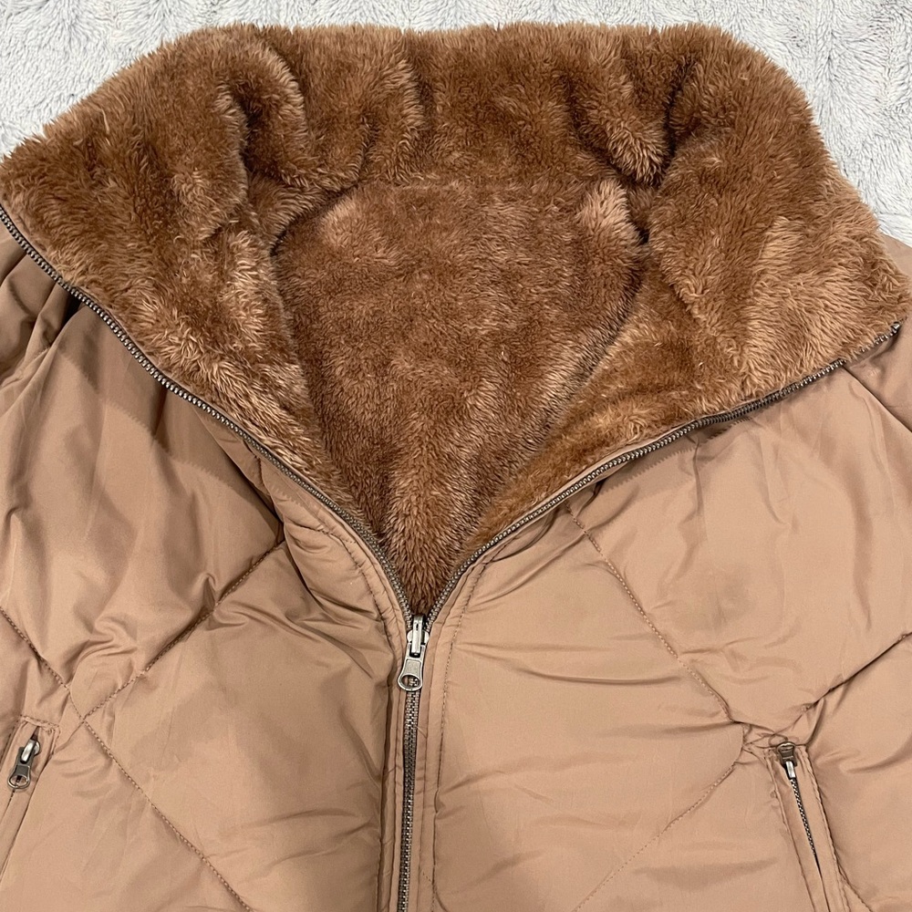 Tan Puffer Jacket - Picture 3 of 11